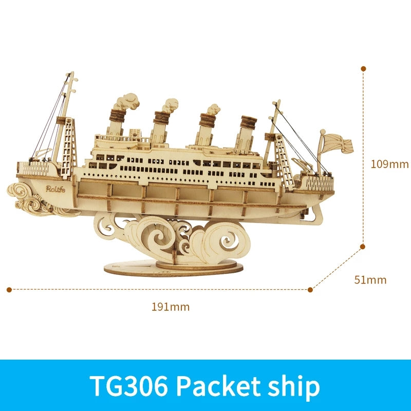 Erwecke Holz zum Leben -  Schiffe auf hoher See 3D Holzpuzzle