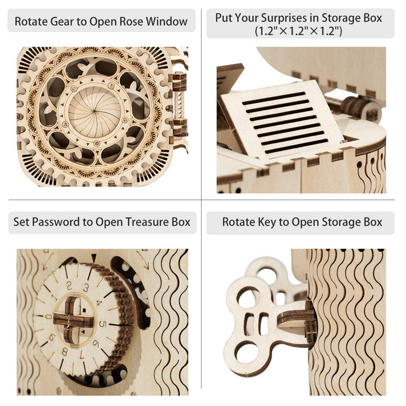 Erwecke Holz zum Leben- Tresor Box 3D Holzpuzzle